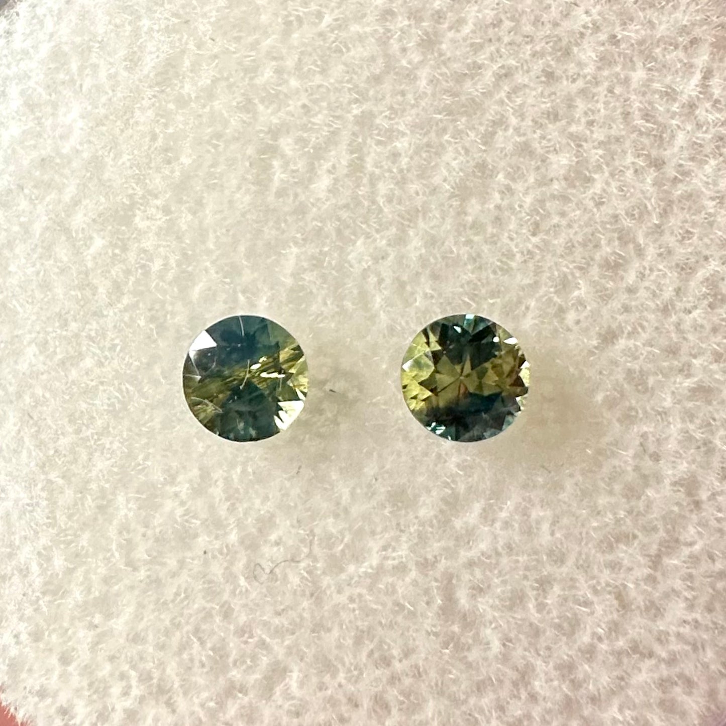 Matched pair Parti-Color Sapphires Australian .60tcw