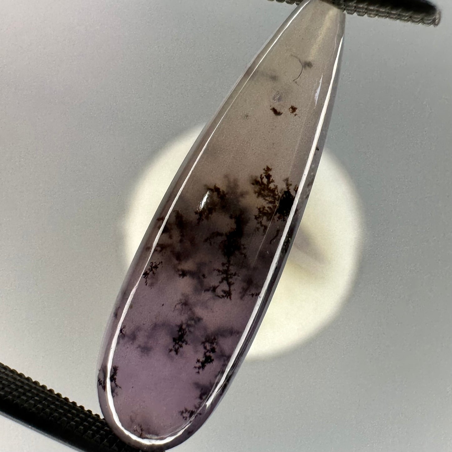 Dendritic Purple Chalcedony Briolettes from Nevada