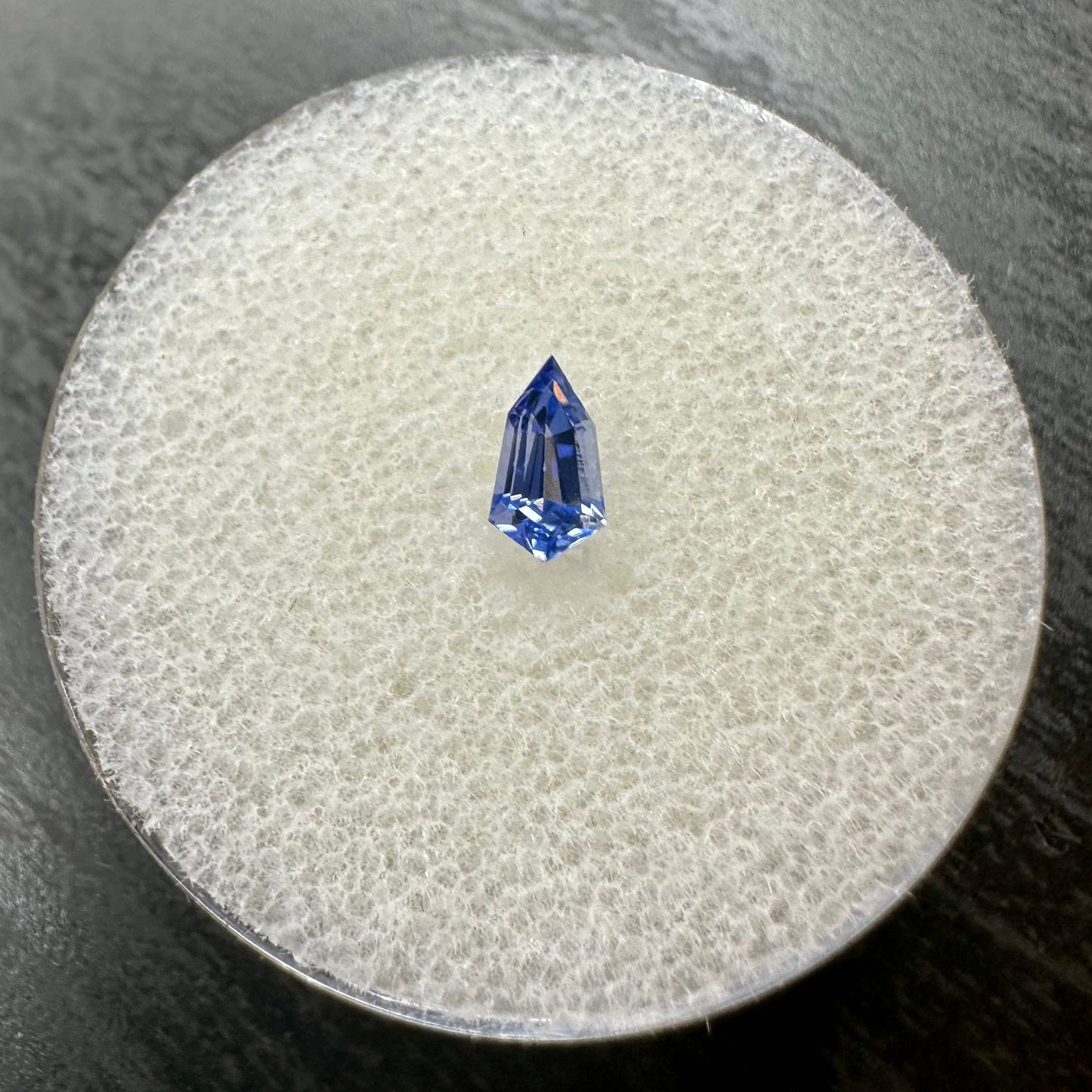 Shield shaped blue sapphire .58ct