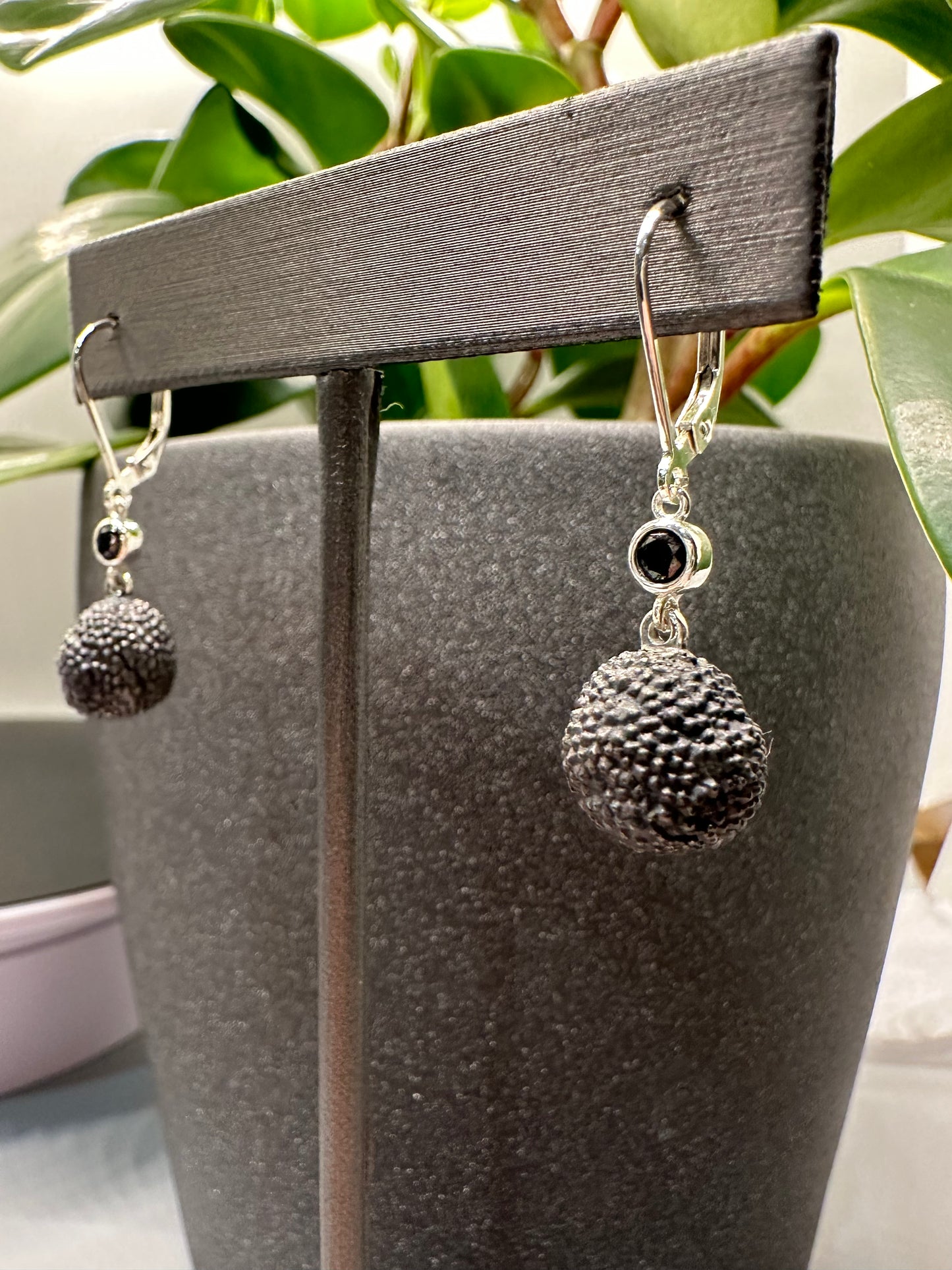 The black diamond truffle earrings