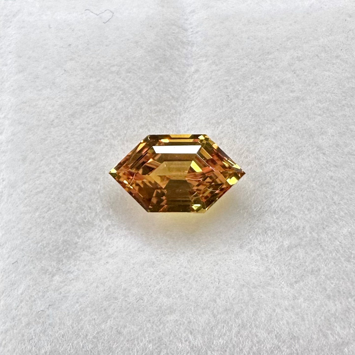 Elongated Hex Orange Sapphire 1.30ct