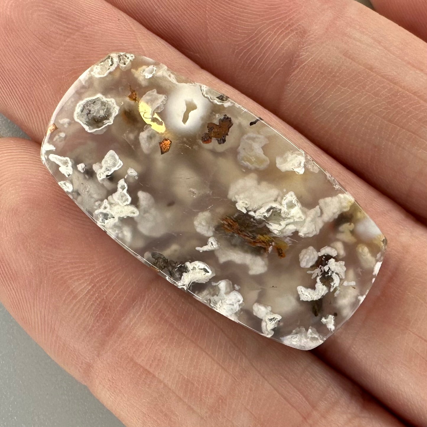 Obi Agate with Gem Silica and Copper inclusions