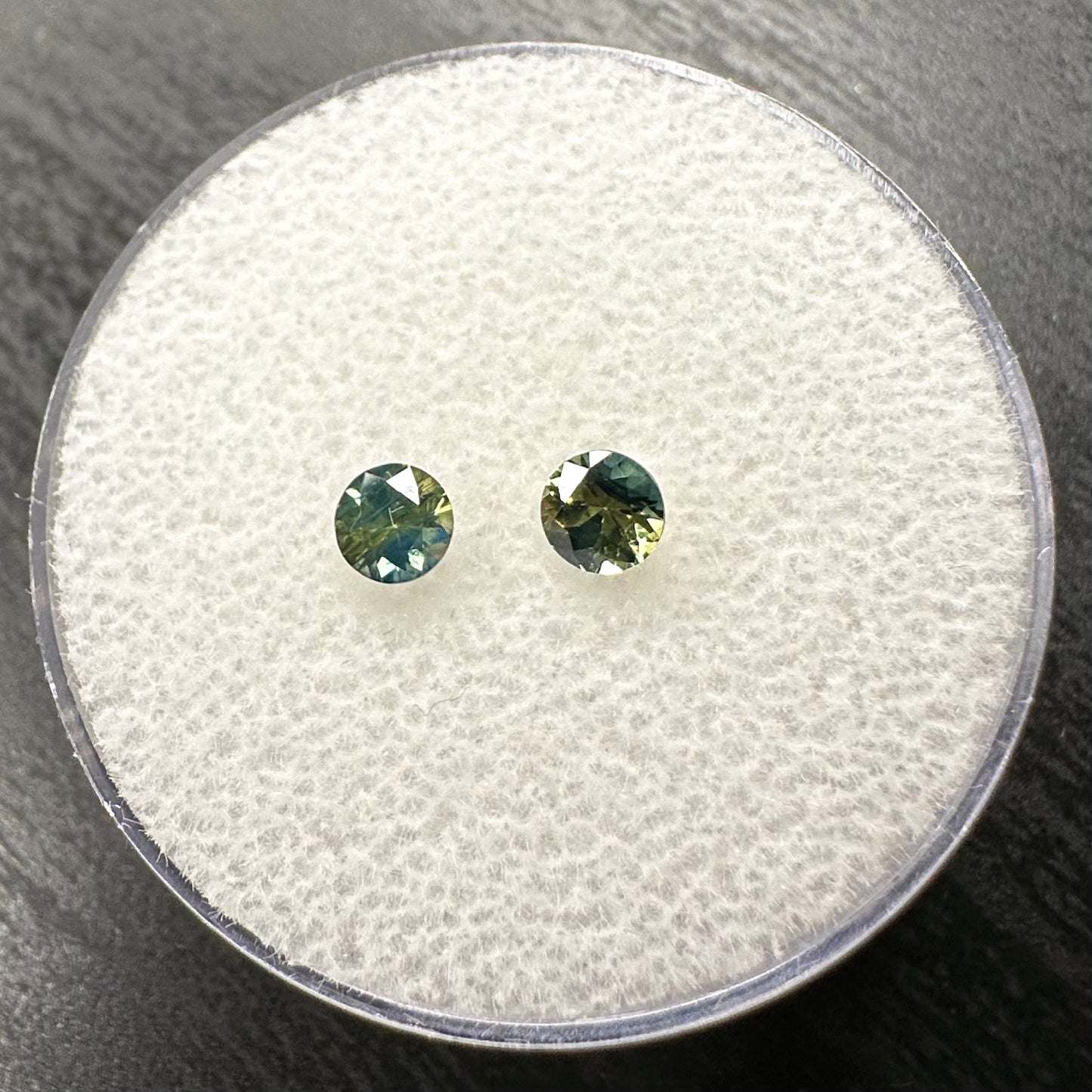 Matched pair Parti-Color Sapphires Australian .60tcw
