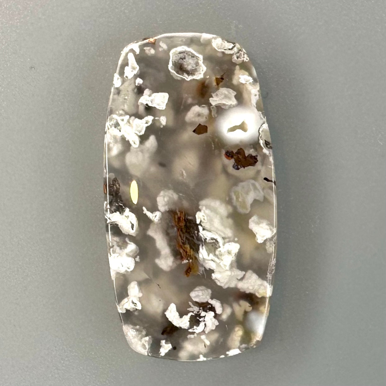 Obi Agate with Gem Silica and Copper inclusions