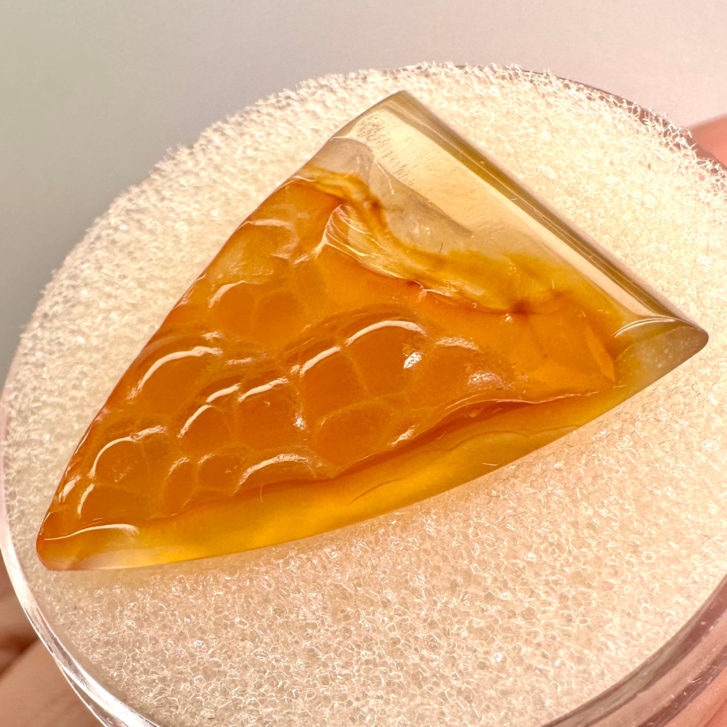 Botryoidal Carnelian Agate Trillion