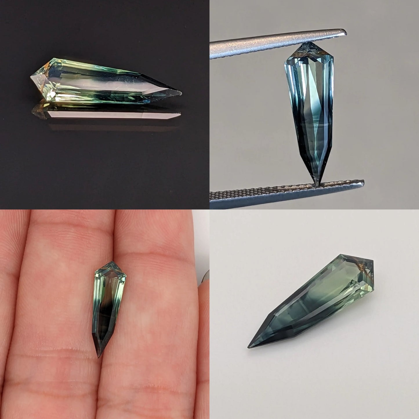 Elongated Parti-Color sapphire 2.08ct