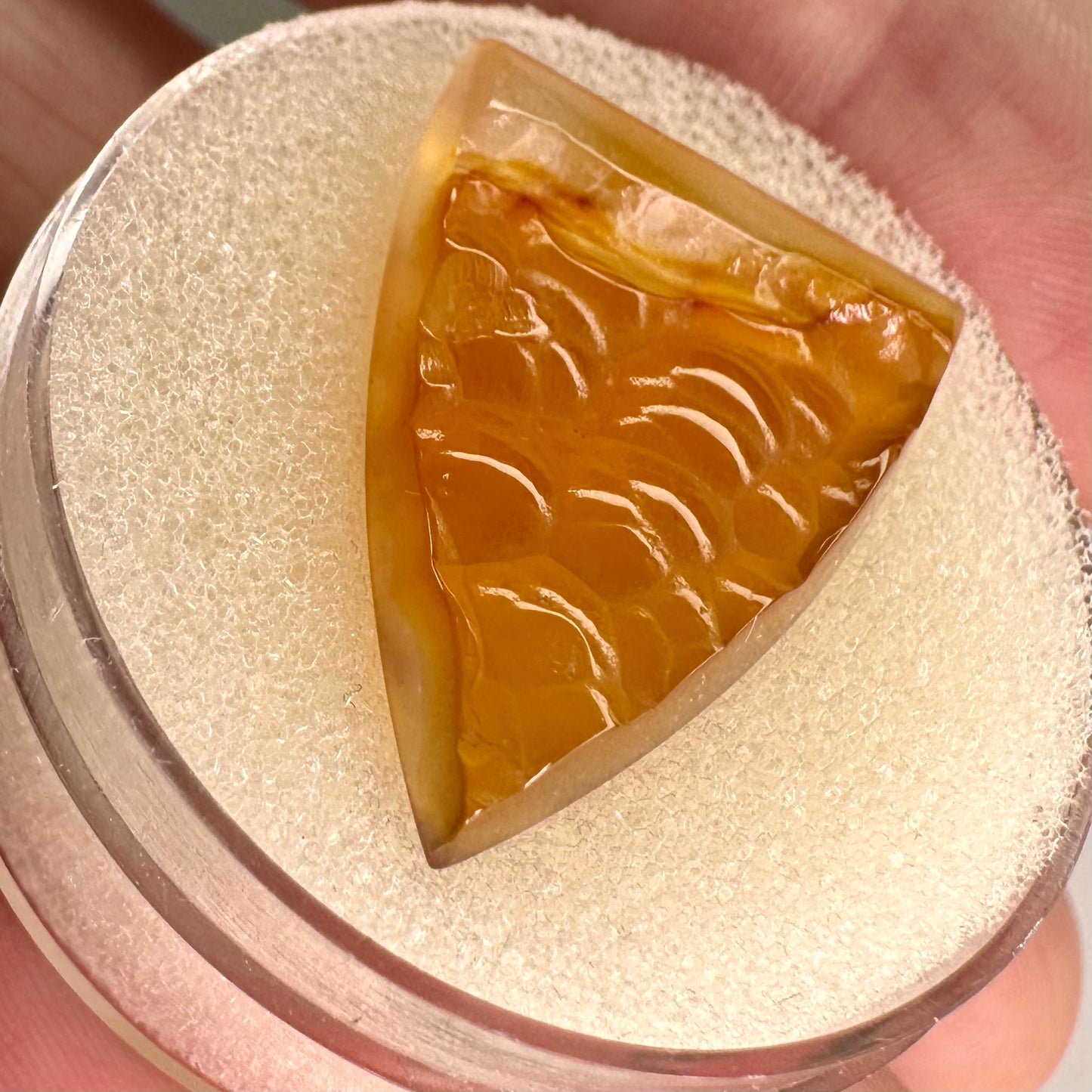 Botryoidal Carnelian Agate Trillion