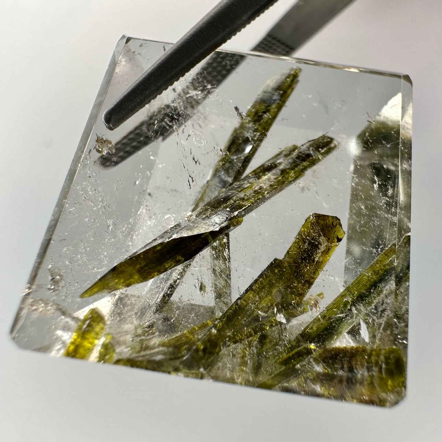 Square Tourmalinated Quartz Gemstone