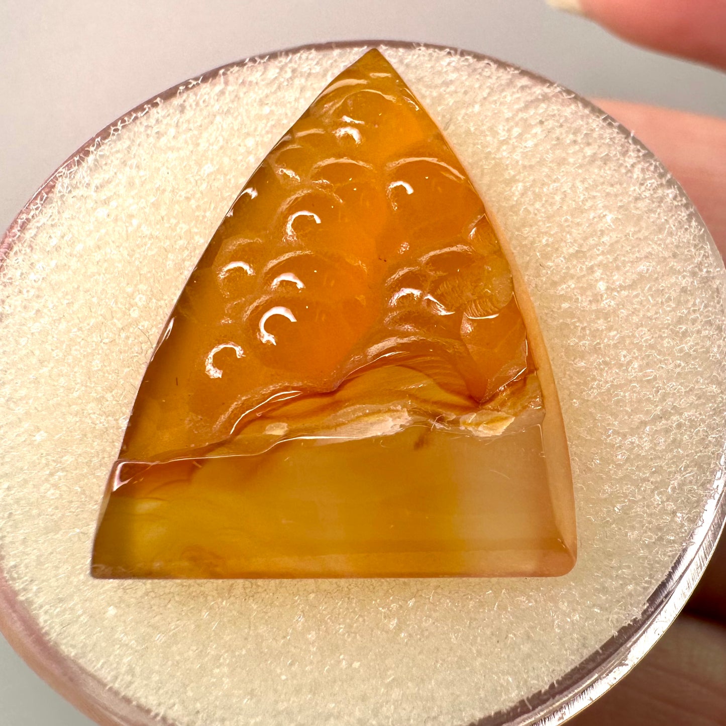 Botryoidal Carnelian Agate Trillion