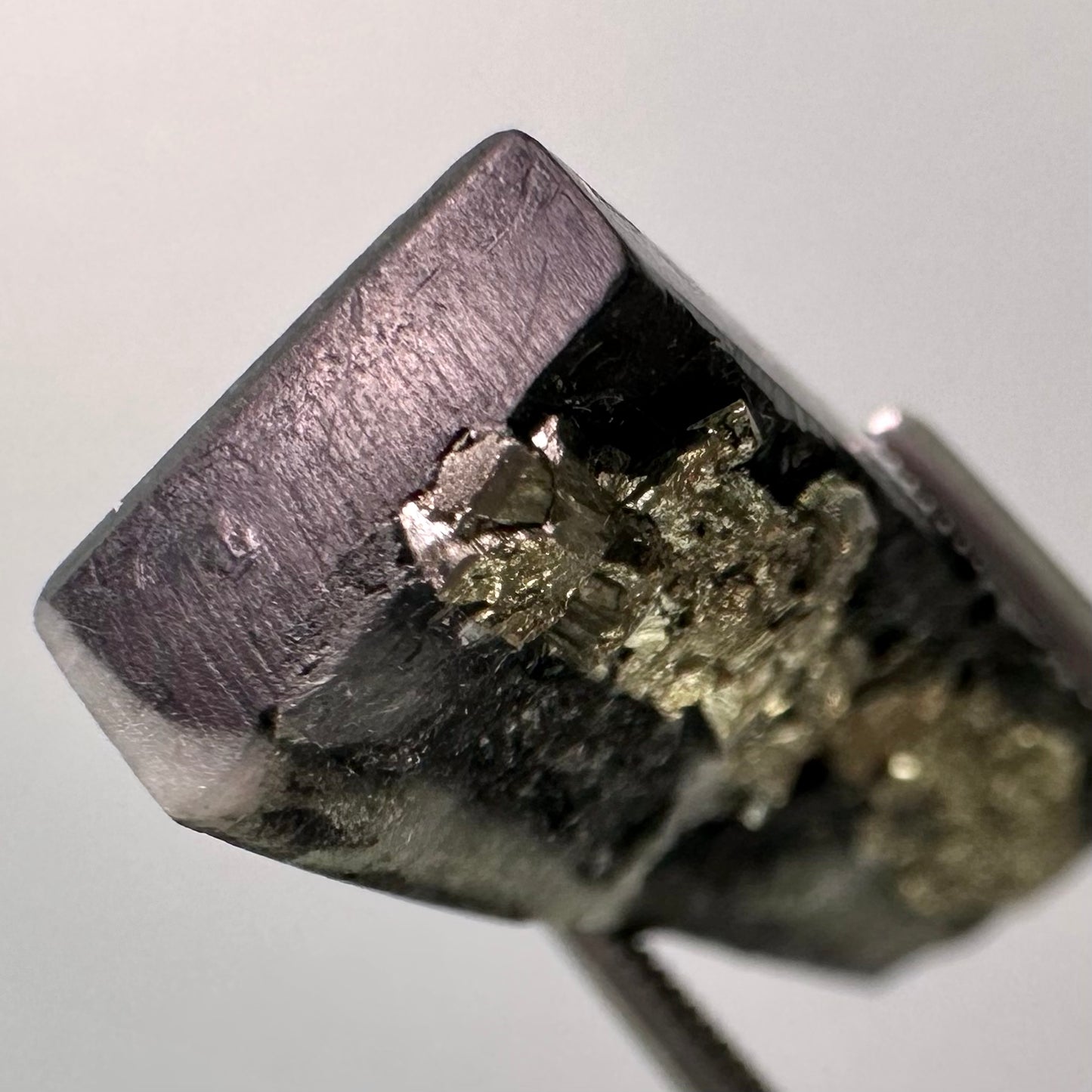 Pyrite in Slate, cut in Idar Oberstein