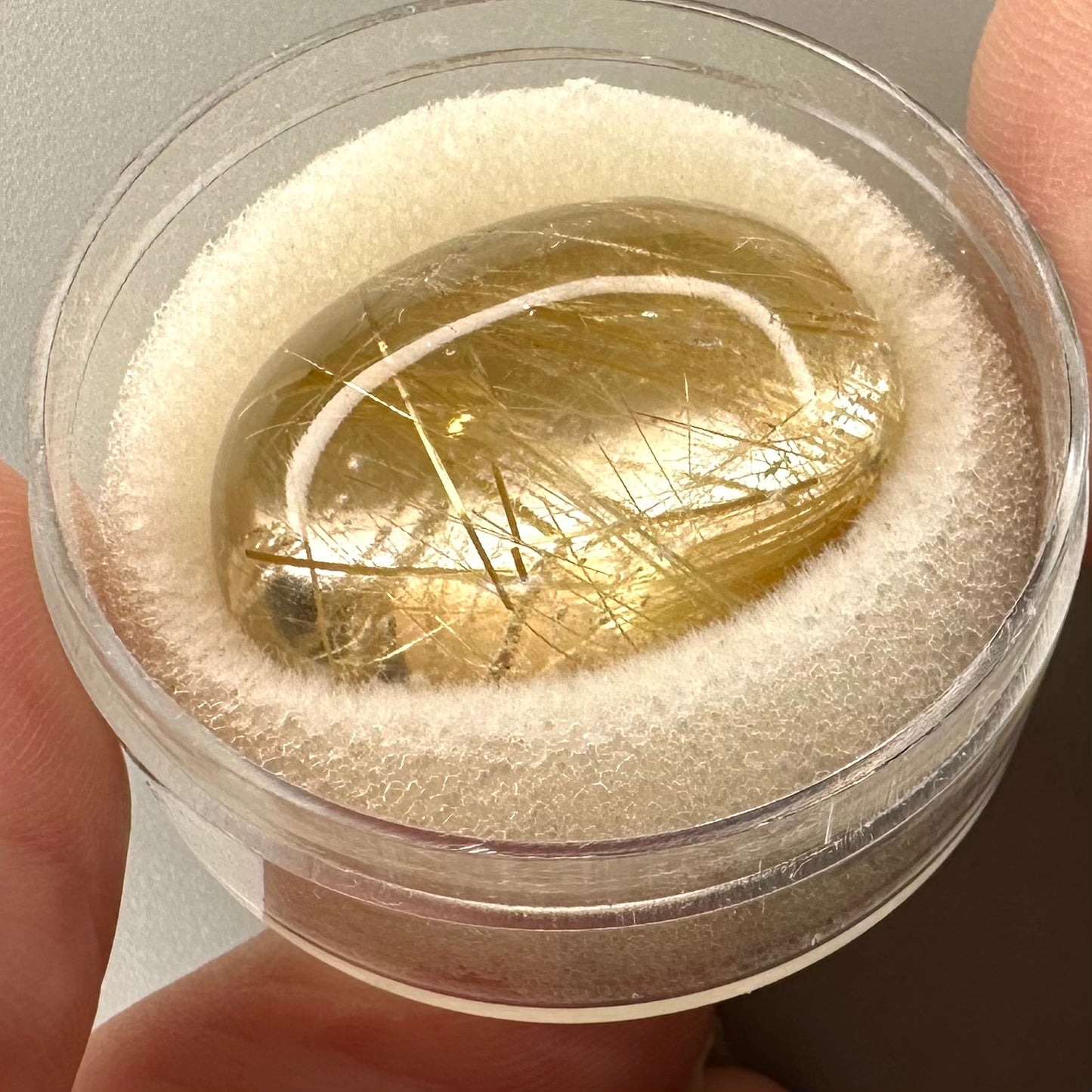 Rutilated Quartz oval cabochon gemstone