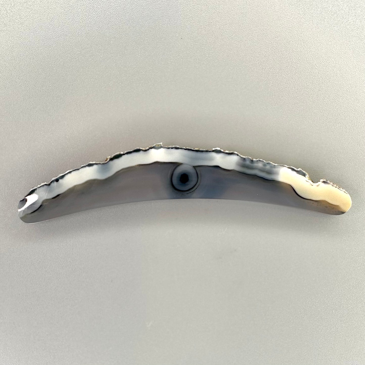 Long Agate Slice, Double Sided with “Eyes”
