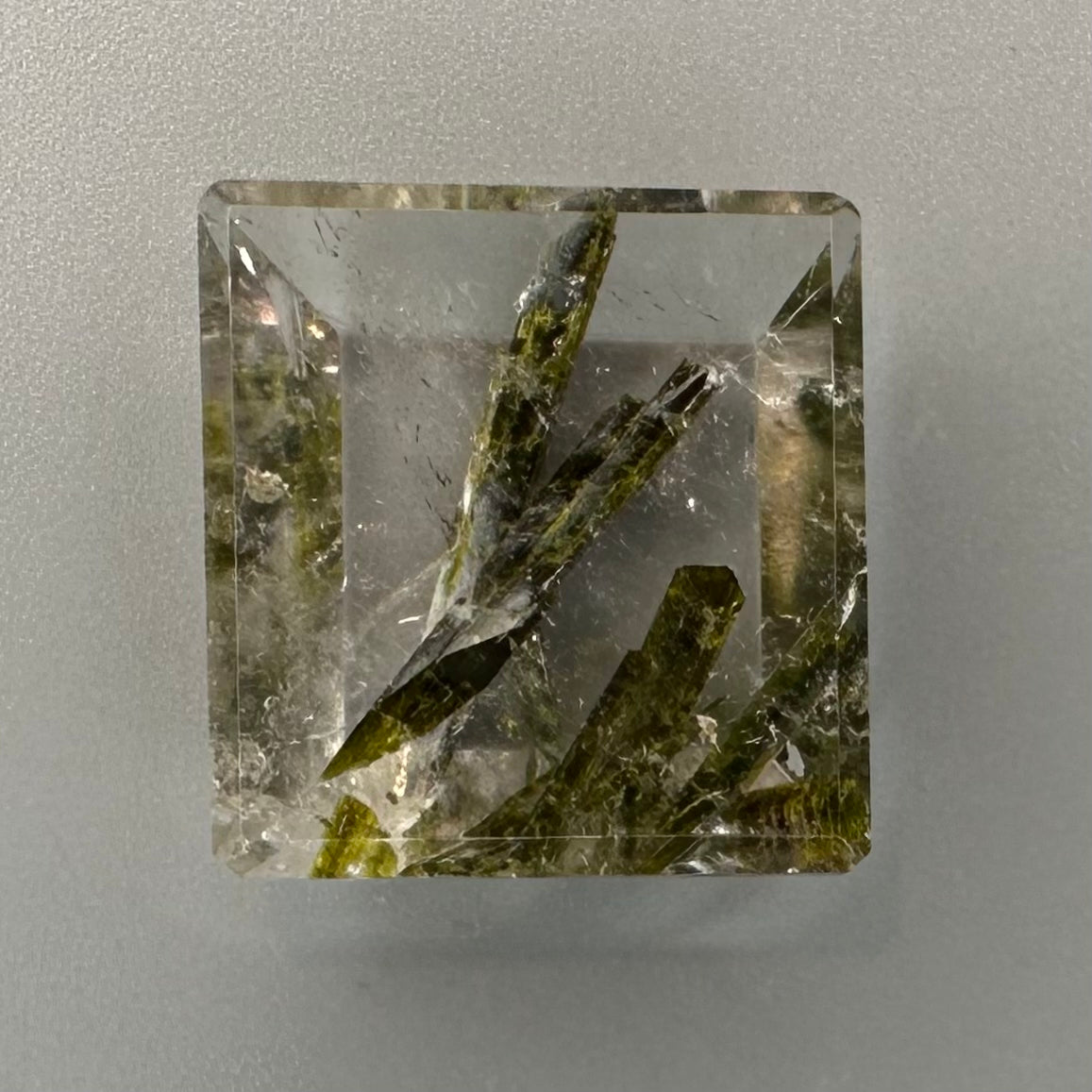 Square Tourmalinated Quartz Gemstone