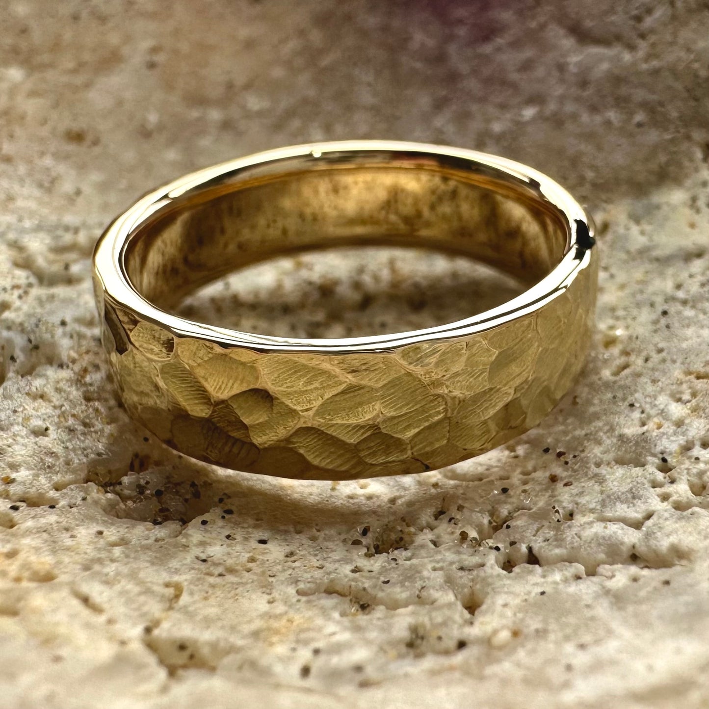 Stephanie and Peter's Hammered Ring