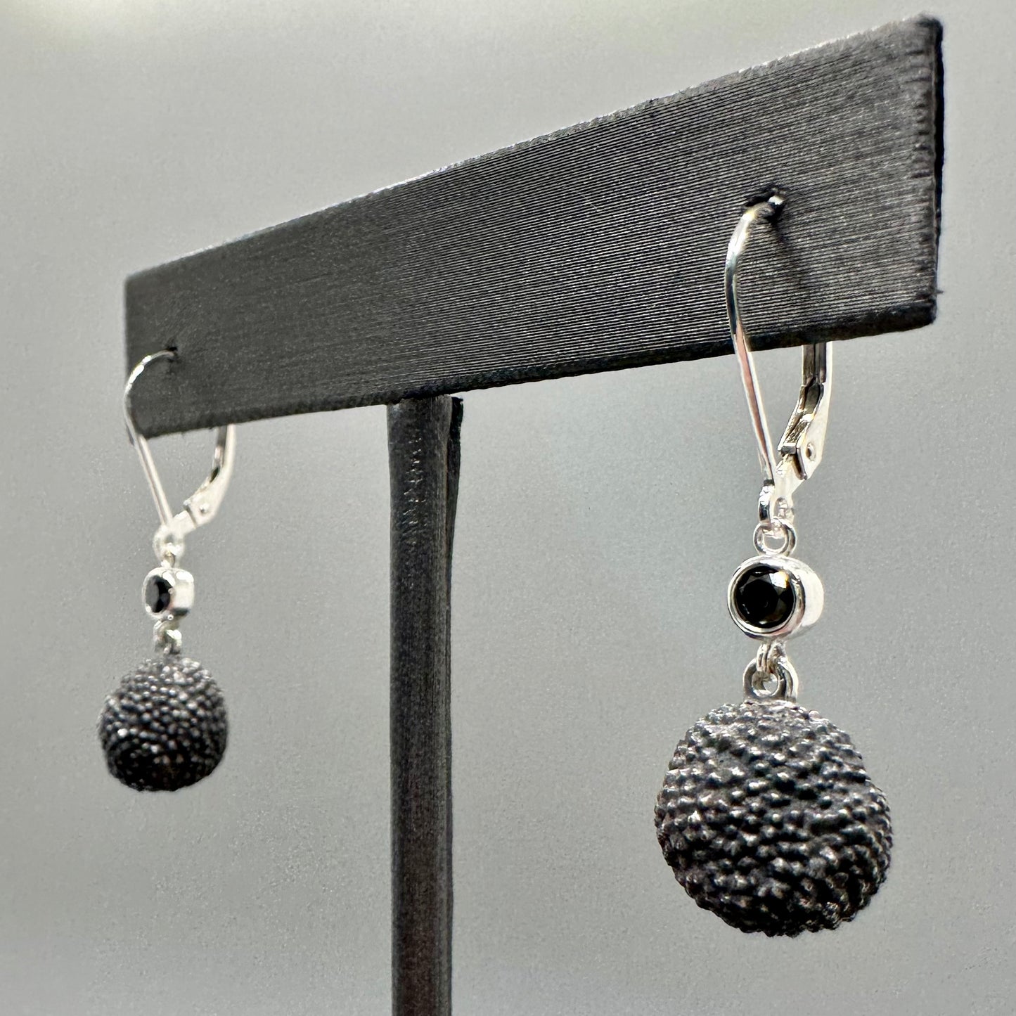 The black diamond truffle earrings