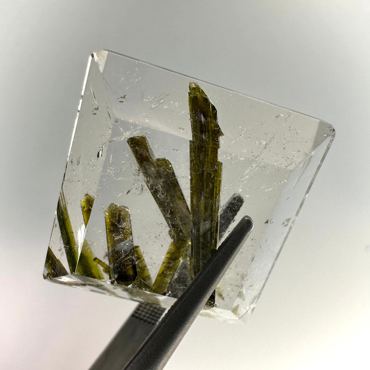 Square Tourmalinated Quartz Gemstone
