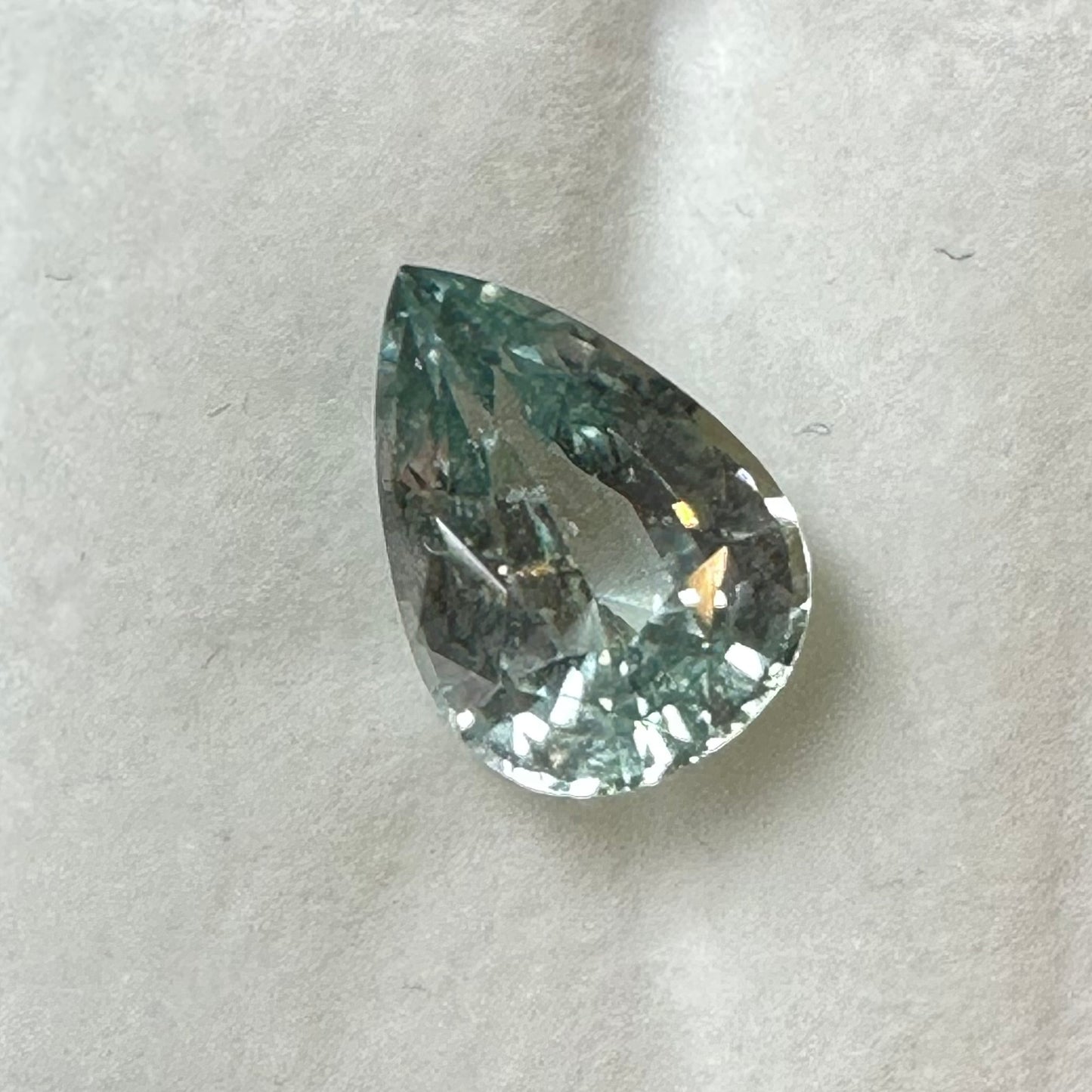 Pear shaped Teal Sapphire 3.77ct