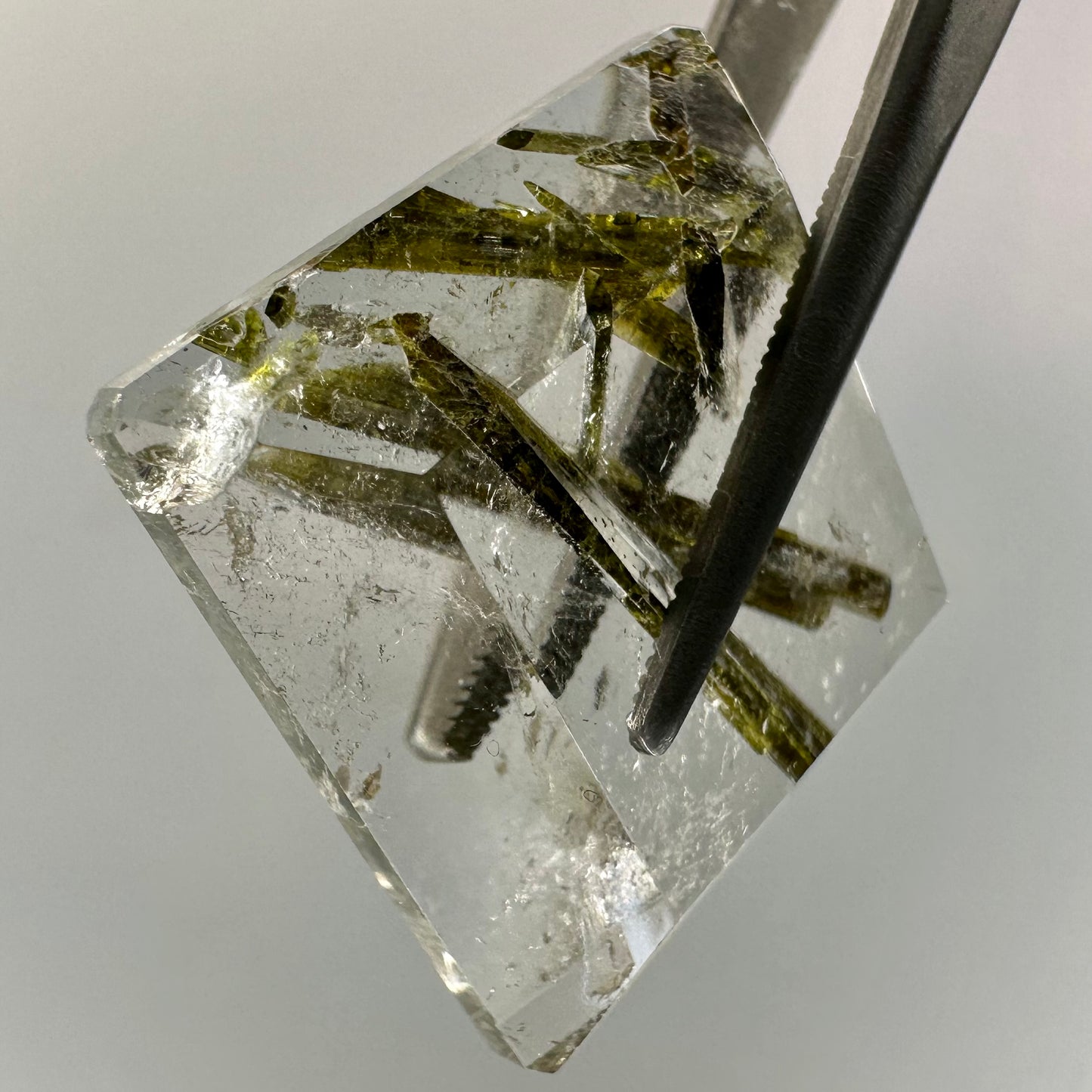 Square Tourmalinated Quartz Gemstone