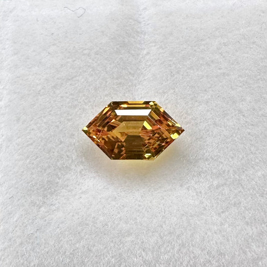 Elongated Hex Orange Sapphire 1.30ct
