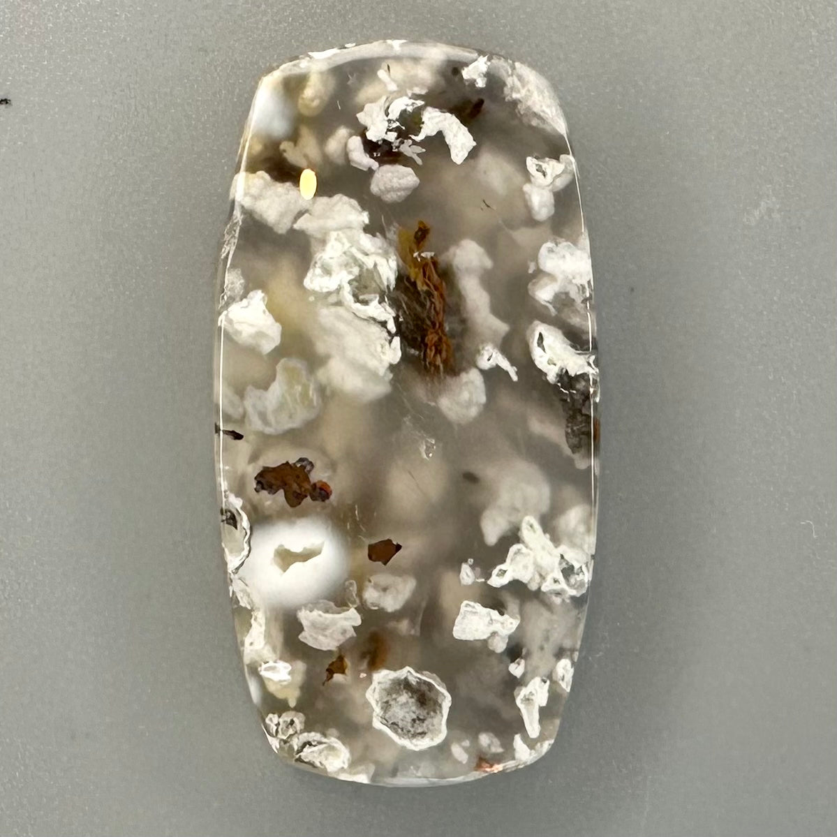 Obi Agate with Gem Silica and Copper inclusions