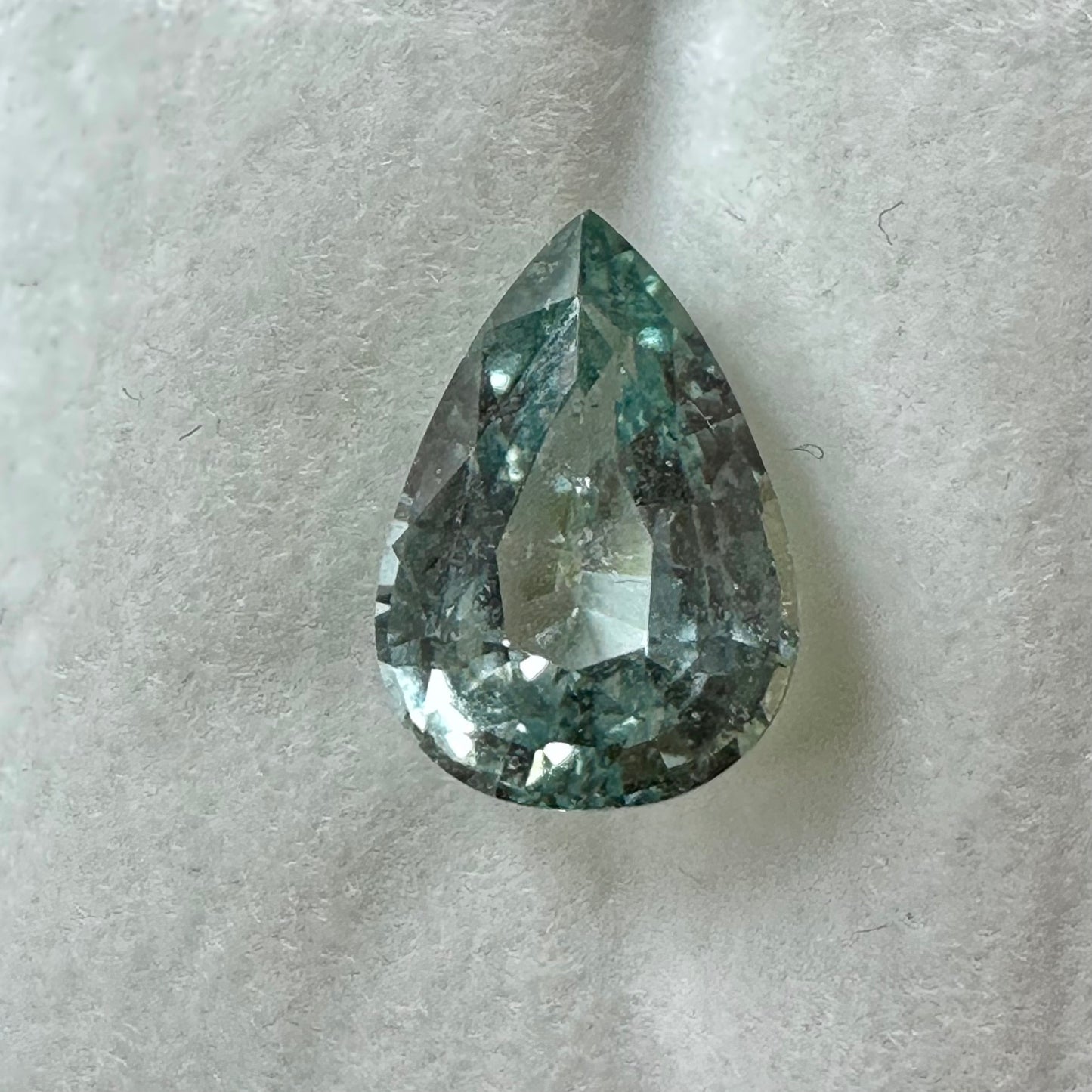 Pear shaped Teal Sapphire 3.77ct