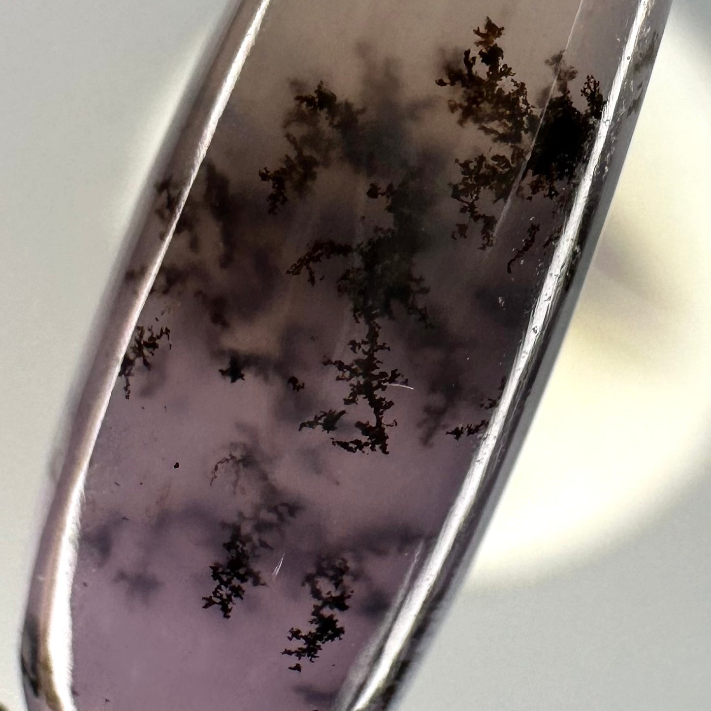 Dendritic Purple Chalcedony Briolettes from Nevada