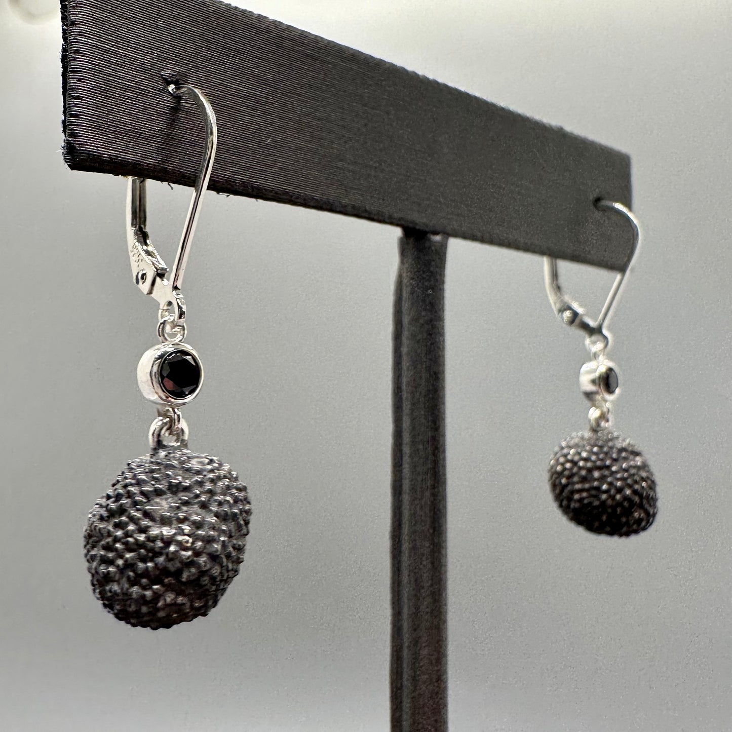 The black diamond truffle earrings