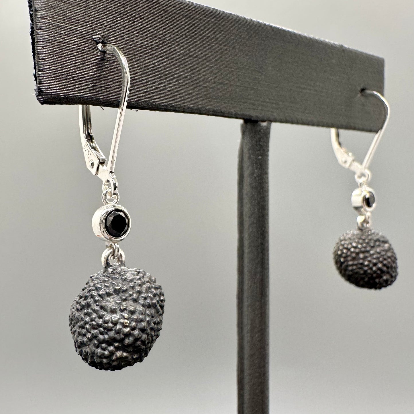 The black diamond truffle earrings