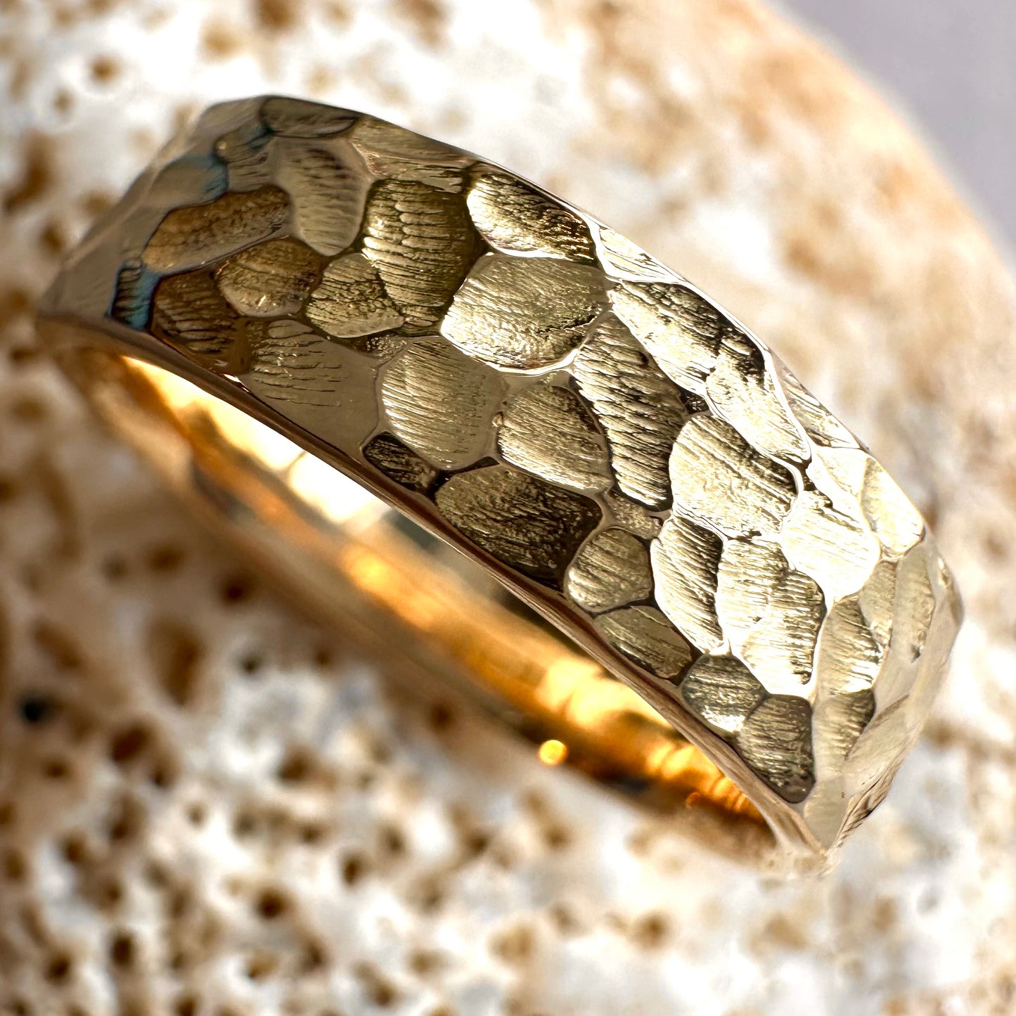 Stephanie and Peter's Hammered Ring