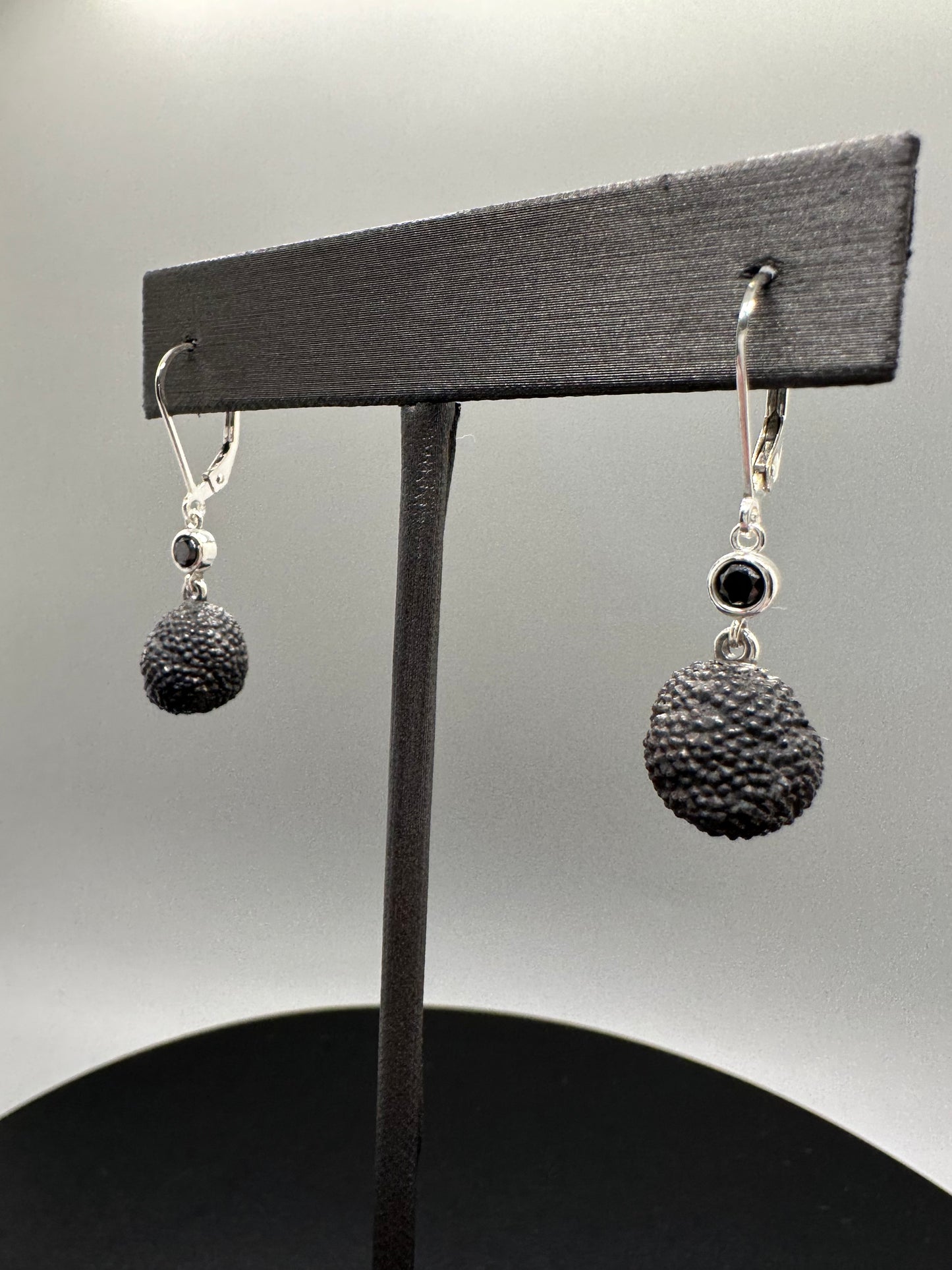 The black diamond truffle earrings